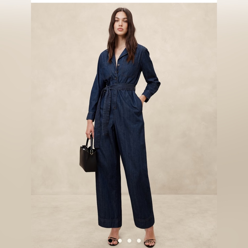 Banana Republic Petite denim jumpsuit